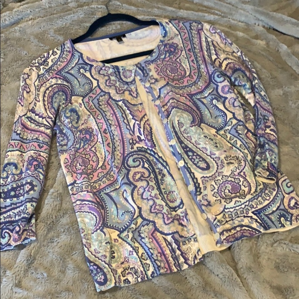 Talbots three-quarter sleeve lightweight cardigan